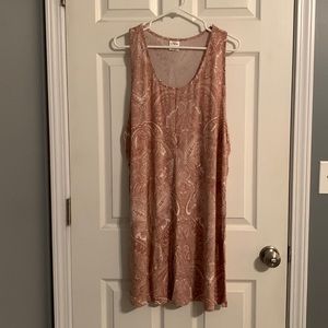 Soma Cool Nights Tank Sleep Shirt XL pink paisley